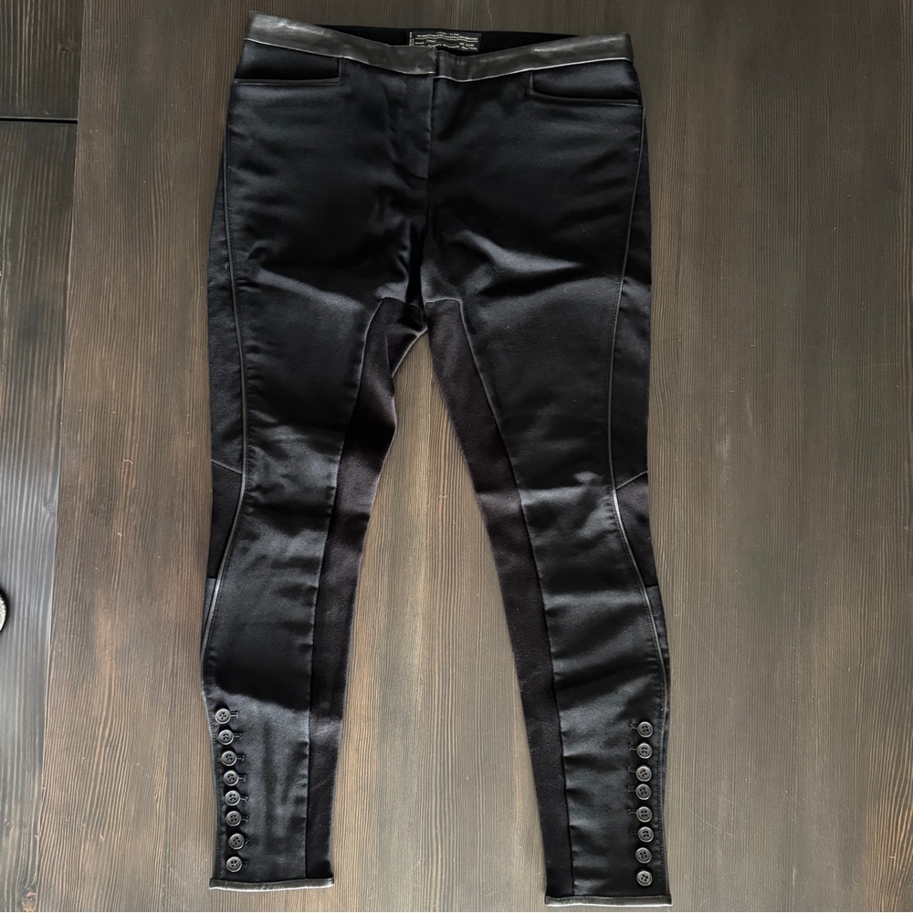 New Allsaints Buckingham Jodhpur riding pants with leather detail